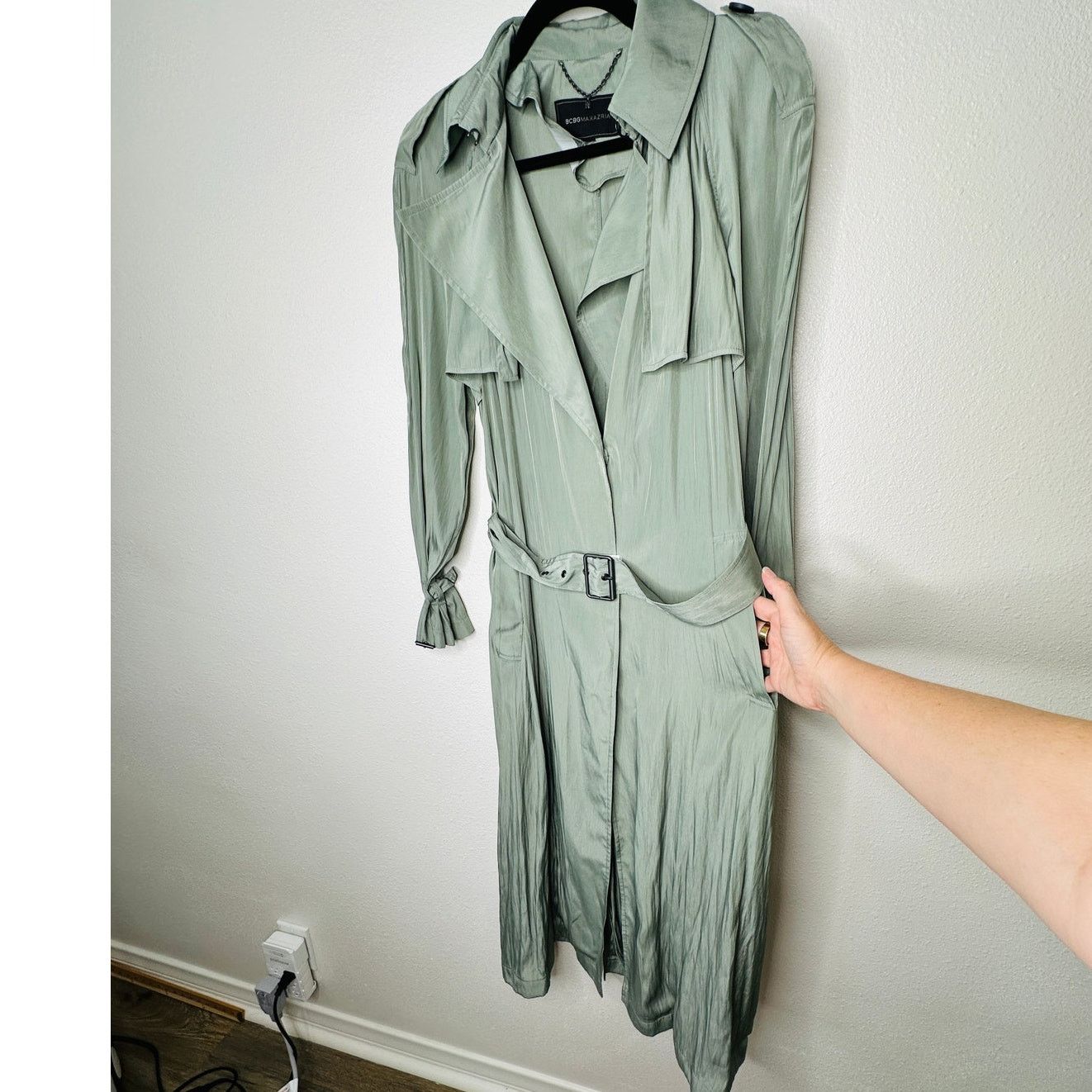 Other BCBGMaxazria Sage Ultra Thin Wide Notch Lapel Belt Jacket S Size S / US 4 / IT 40 - 9 Thumbnail