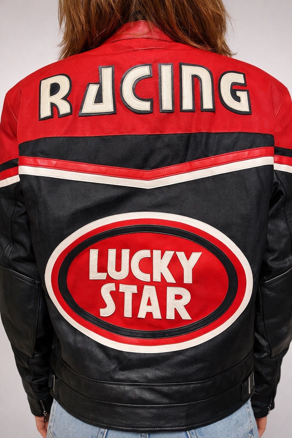 Fox Racing Racing Leather Jacket Red/White Moto Style Y2K Streetwear. Size US M / EU 48-50 / 2 - 2 Thumbnail