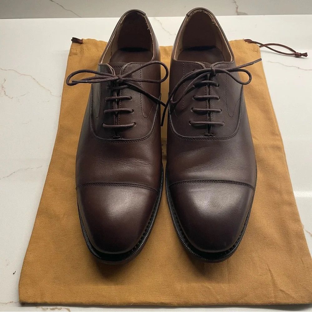 Meermin Meermin - Brown Silkcalf Cap Toe Oxfords 7.5 UK= 8.5 US Size US 8.5 / EU 41-42 - 3 Thumbnail