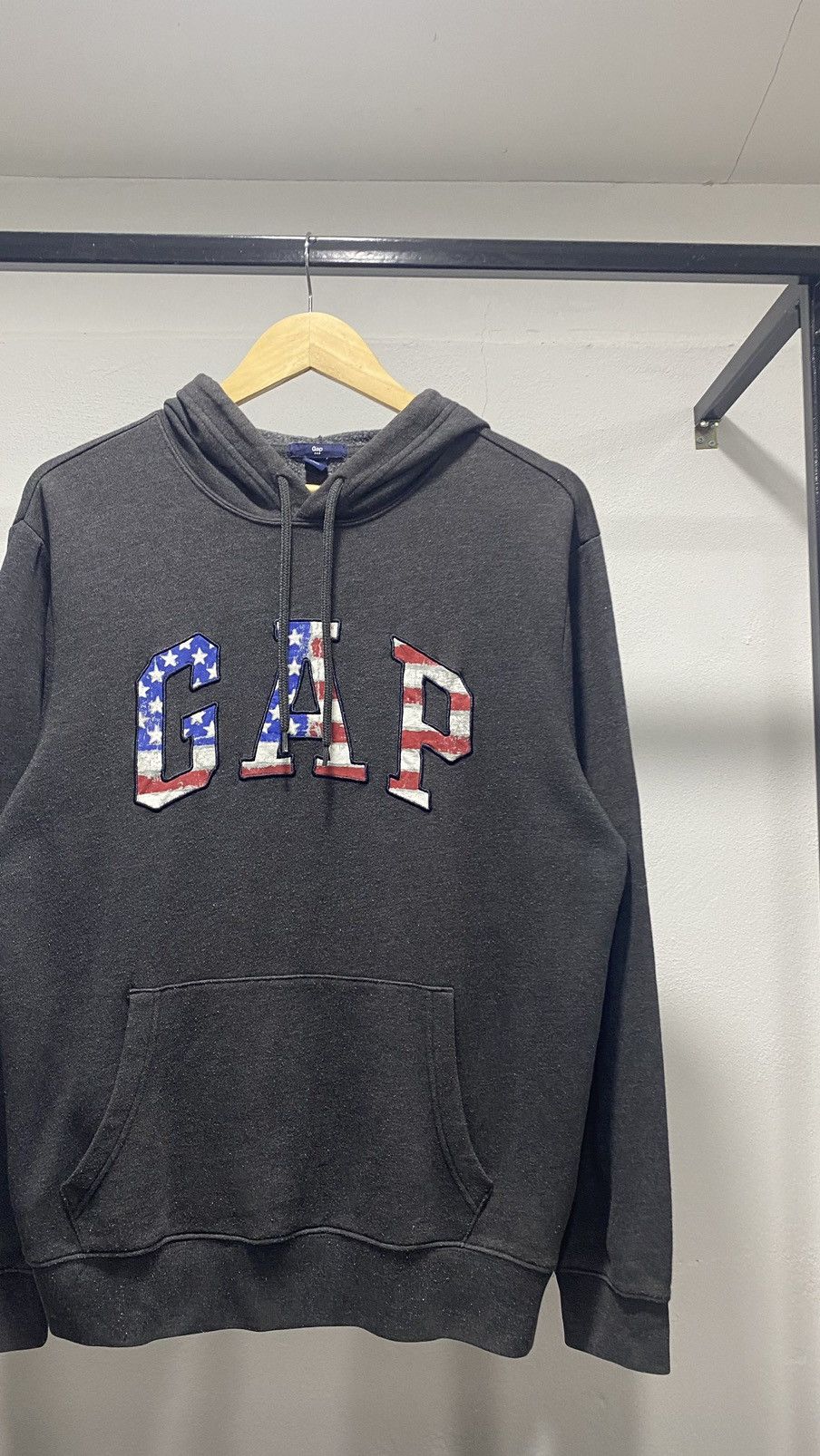 Gap × Vintage GAP USA SPELLOUT PULLOVER HOODIE Size US M / EU 48-50 / 2 - 3 Thumbnail