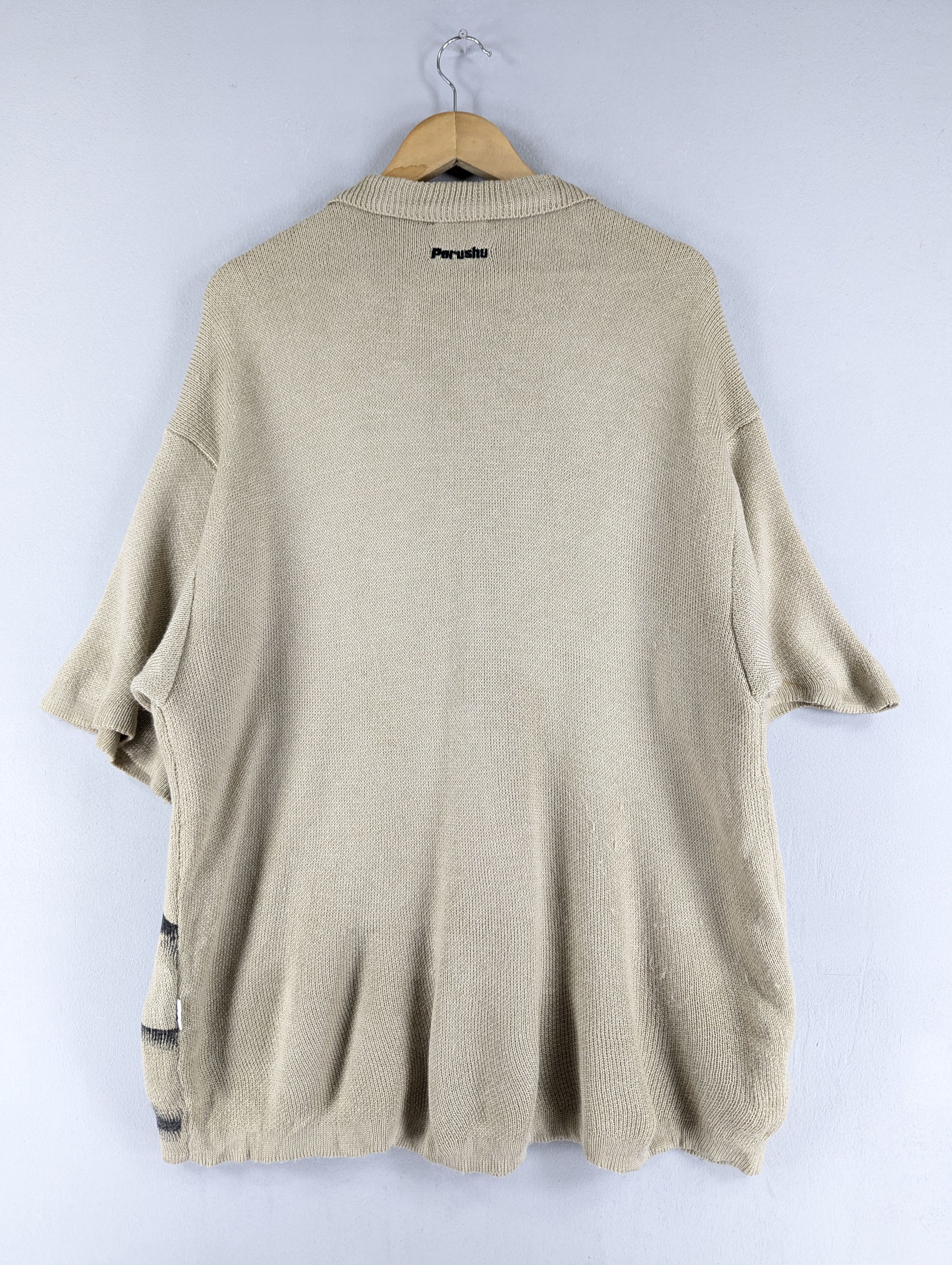 Japanese Brand Perushu Photo Print Acrylic Knit Short Sleeve Button Ups Size US L / EU 52-54 / 3 - 11 Thumbnail