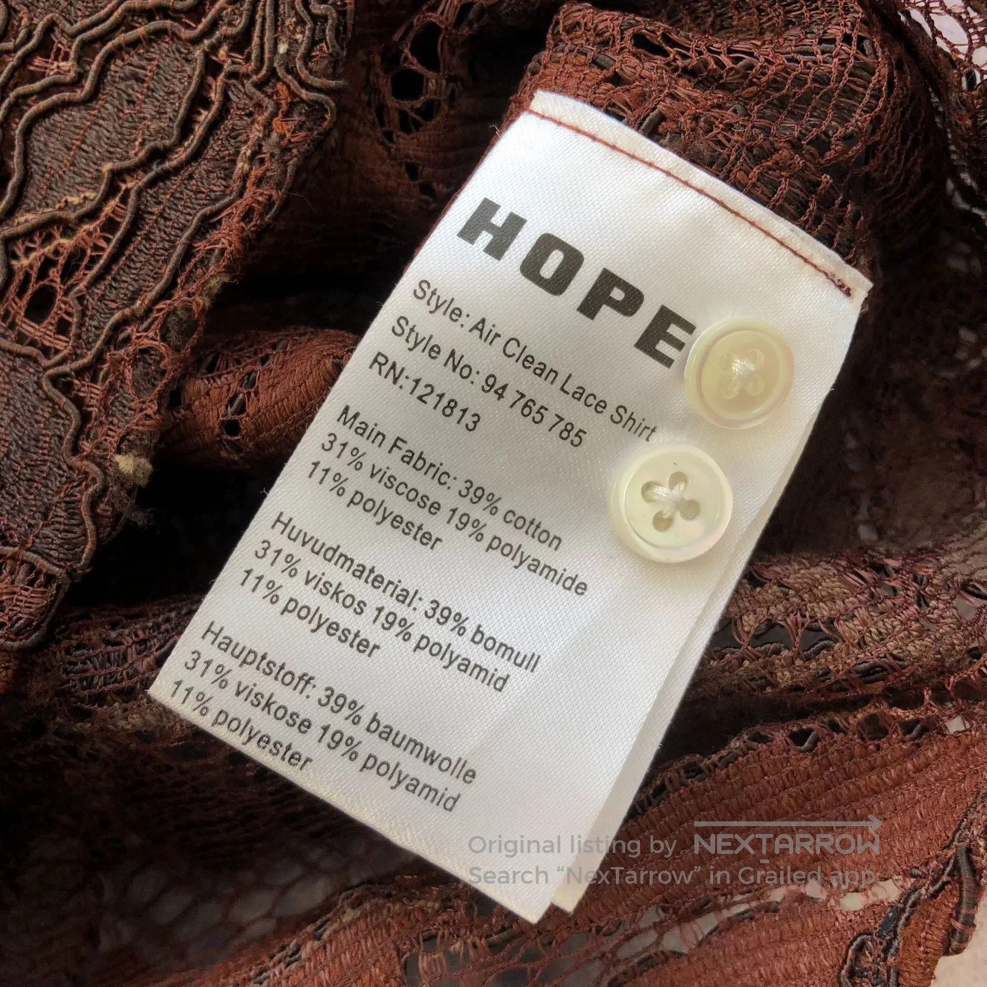 Hope HOPE Stockholm Men's Hollow. Size US L / EU 52-54 / 3 - 9 Thumbnail