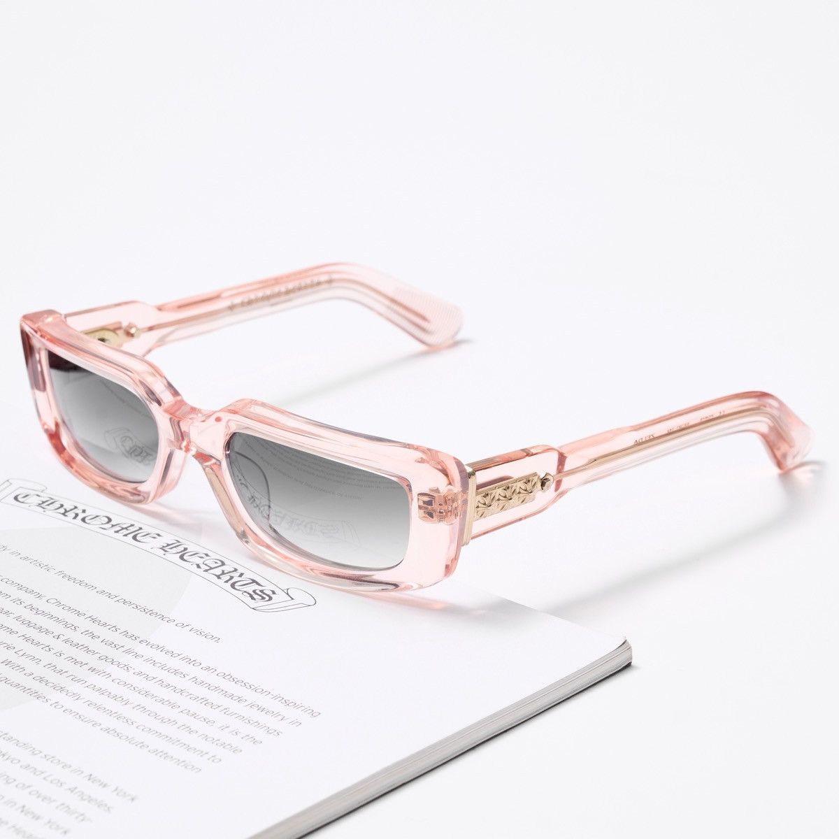 Chrome Hearts CHROME HEARTS ZELDA PINK CRYSTAL SUNGLASSES Size ONE SIZE - 2 Thumbnail