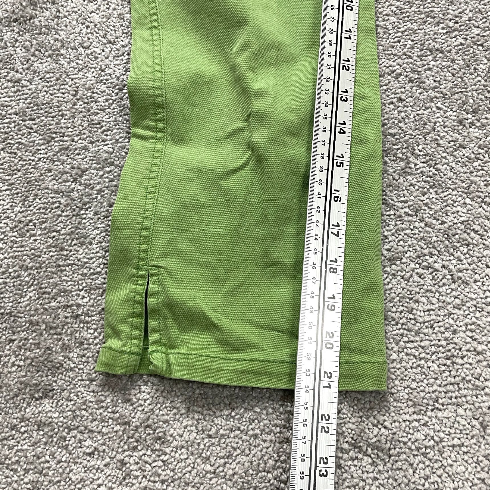American Eagle Outfitters VINTAGE American Eagle Womens Cropped Jeans 8 Green Stretch Denim 21-Inch Inseam Regular Fit Women Size 30" / US 8 / IT 44 - 3 Thumbnail