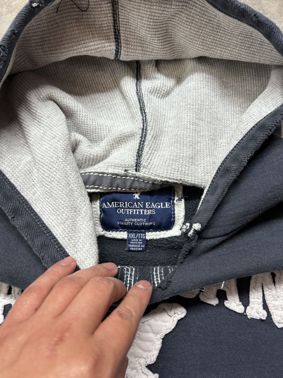 American Eagle Outfitters Vintage Y2K American Eagle Embroidered Thick Hoodie Size US XXL / EU 58 / 5 - 4 Thumbnail