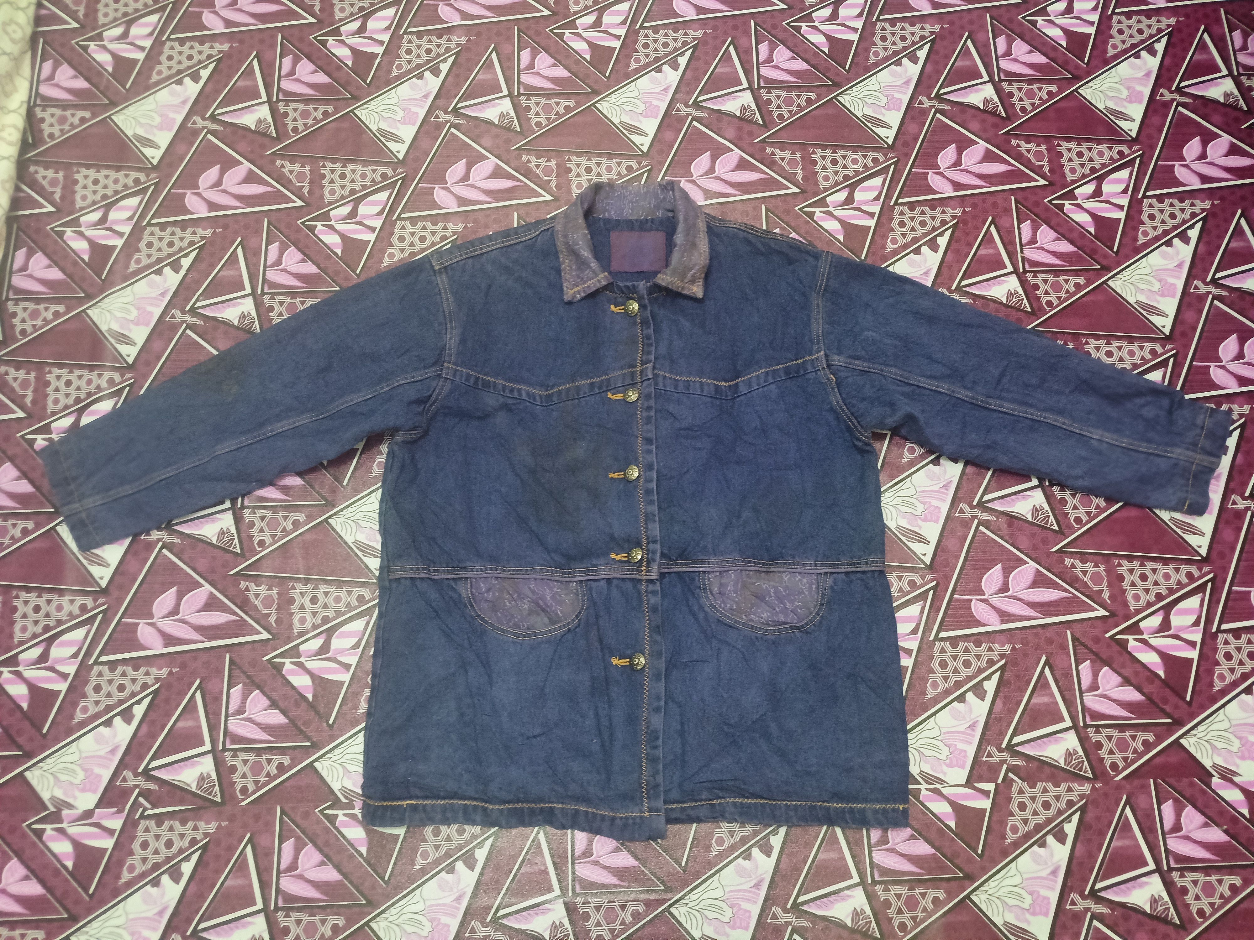 Issey Miyake 🔥VINTAGE Rare design ISSEY MIYAKE MEN DENIM JACKET Size US XL / EU 56 / 4 - 5 Thumbnail