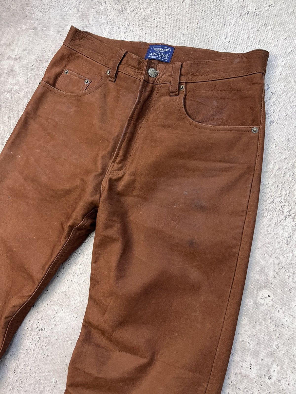 14th Addiction × Kadoya × Yasuyuki Ishii Bidding Offer © © VTG Kadoya STYLE LEATHER pants Size US 32 / EU 48 - 5 Thumbnail