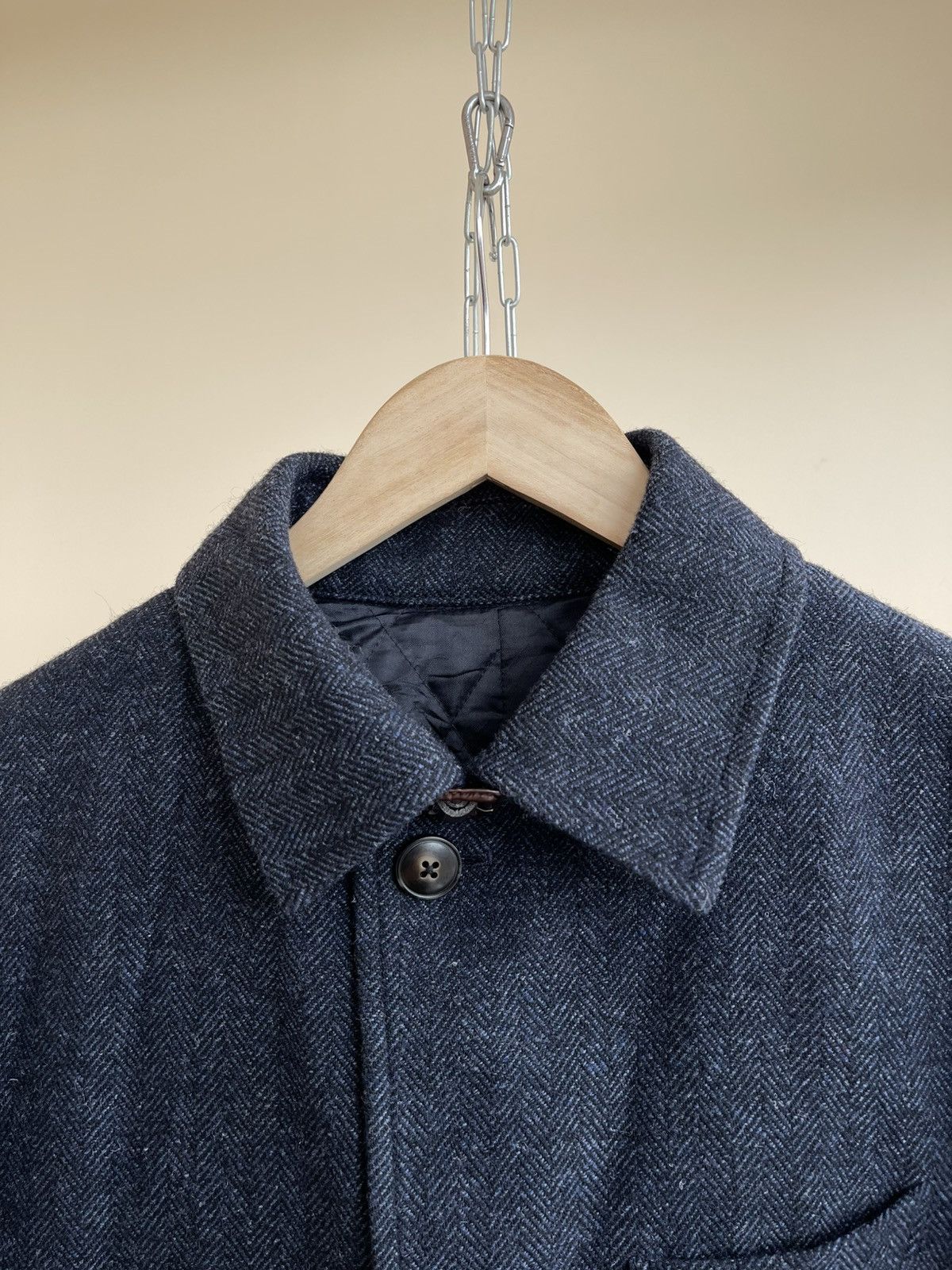 Comme Ca Ism Comme Ca Ism Herringbone Tweed Wool Blend Half Coat Size US S / EU 44-46 / 1 - 6 Thumbnail