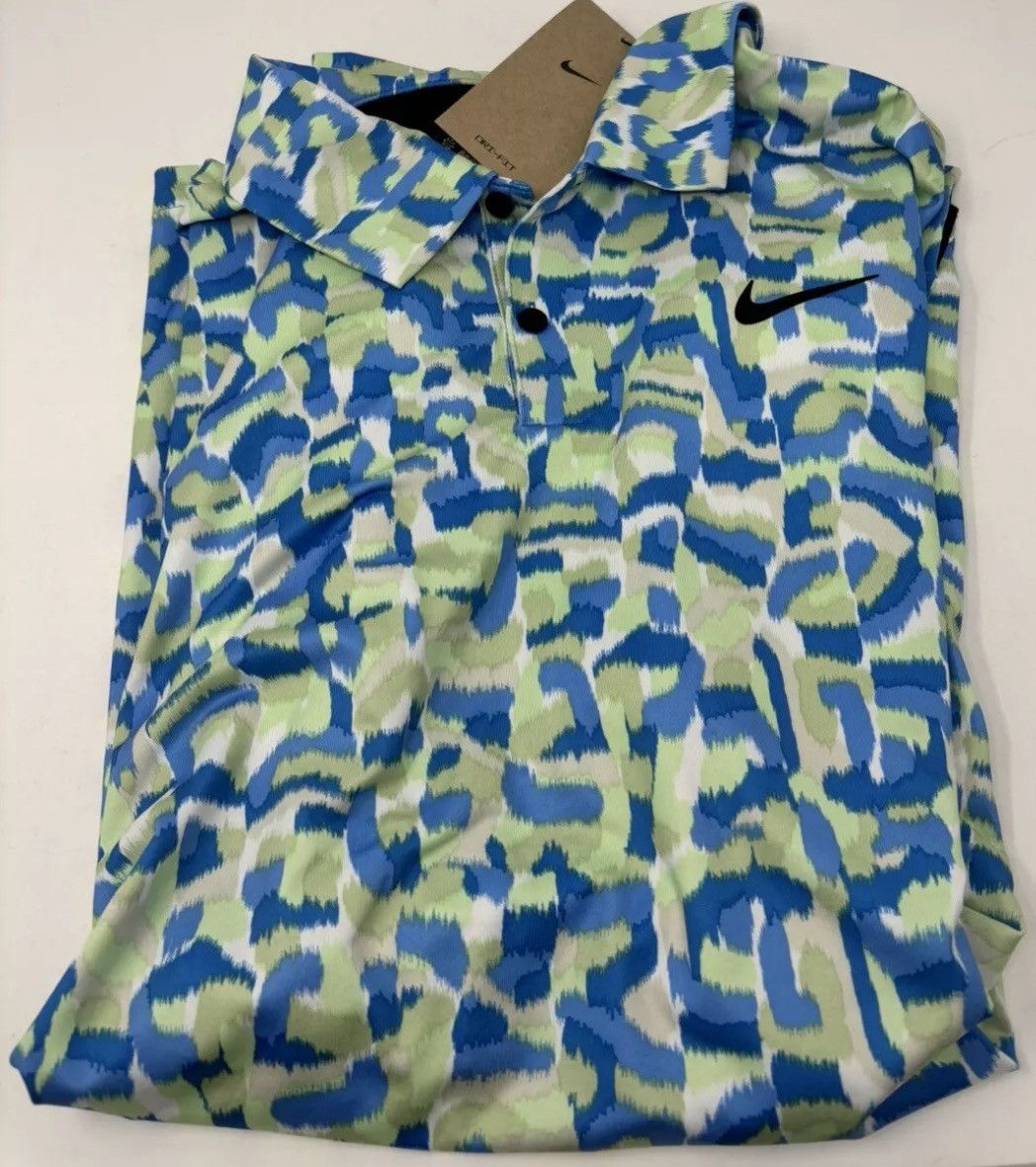 Nike NIKE GOLF TOUR DRI-FIT CONFETTI PRINT POLO SHIRT FD5939-435 Size US M / EU 48-50 / 2 - 2 Thumbnail