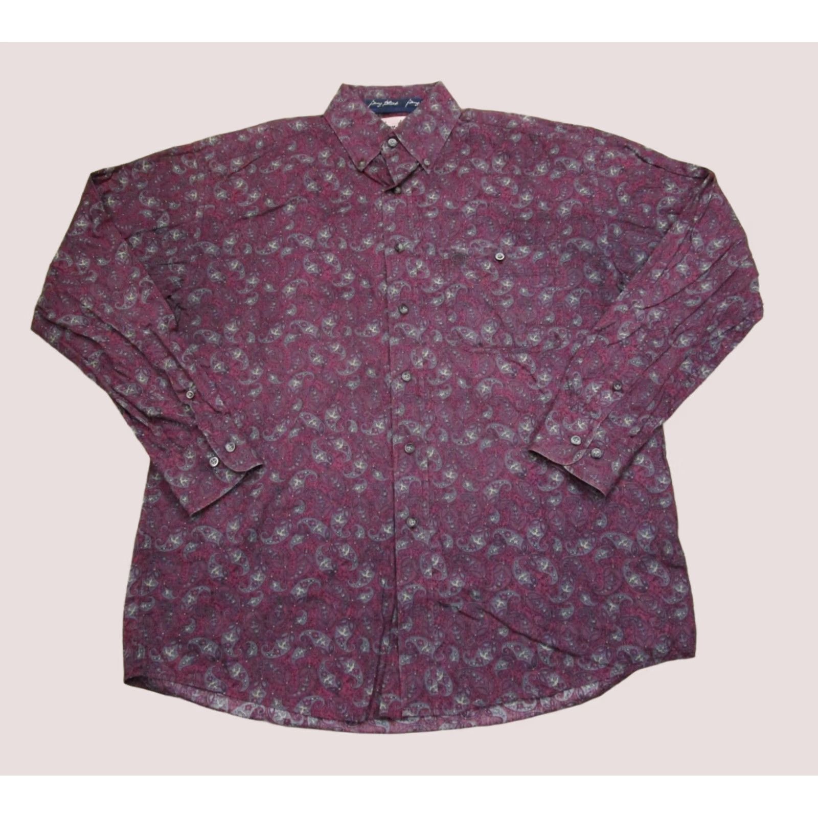 Wrangler Wrangler George Strait Shirt Men M Purple Paisley Western Long Sleeve Button-Up Size US M / EU 48-50 / 2 - 1 Thumbnail