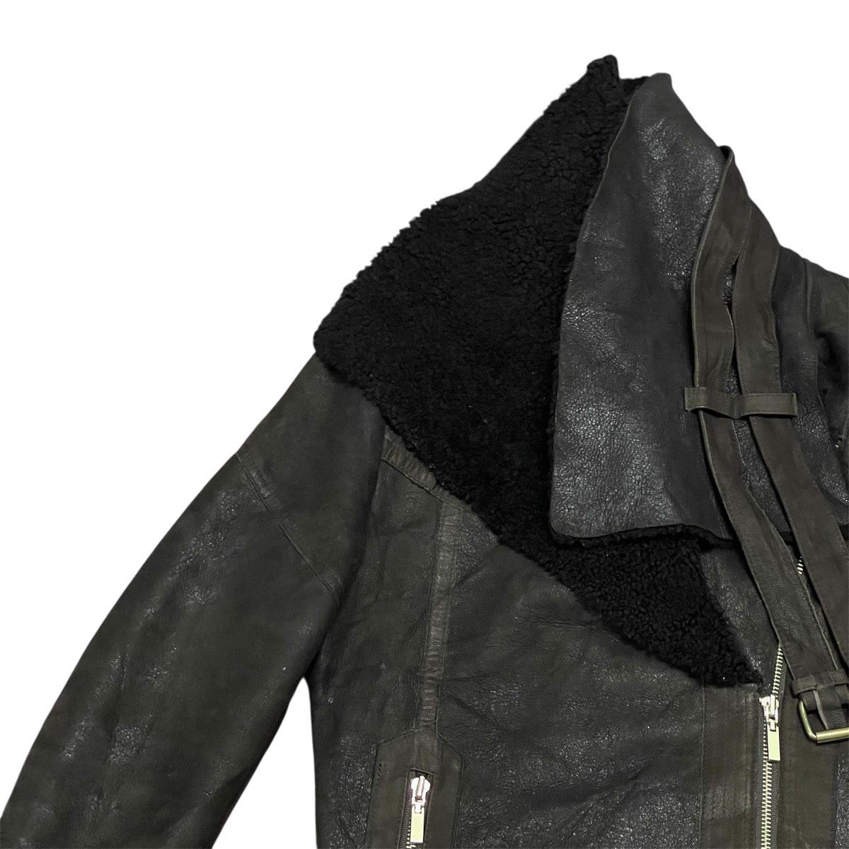 If Six Was Nine Vtg Rick Owen Inspired Avantgarde Sheepskin Leather Jacket Size US S / EU 44-46 / 1 - 7 Thumbnail