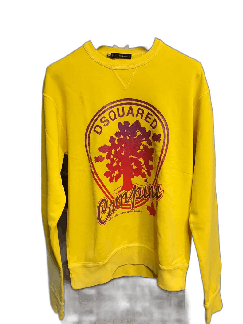 Dsquared2 DSQUARED2 Yellow Graphic Sweatshirt Size US M / EU 48-50 / 2 - 1 Thumbnail