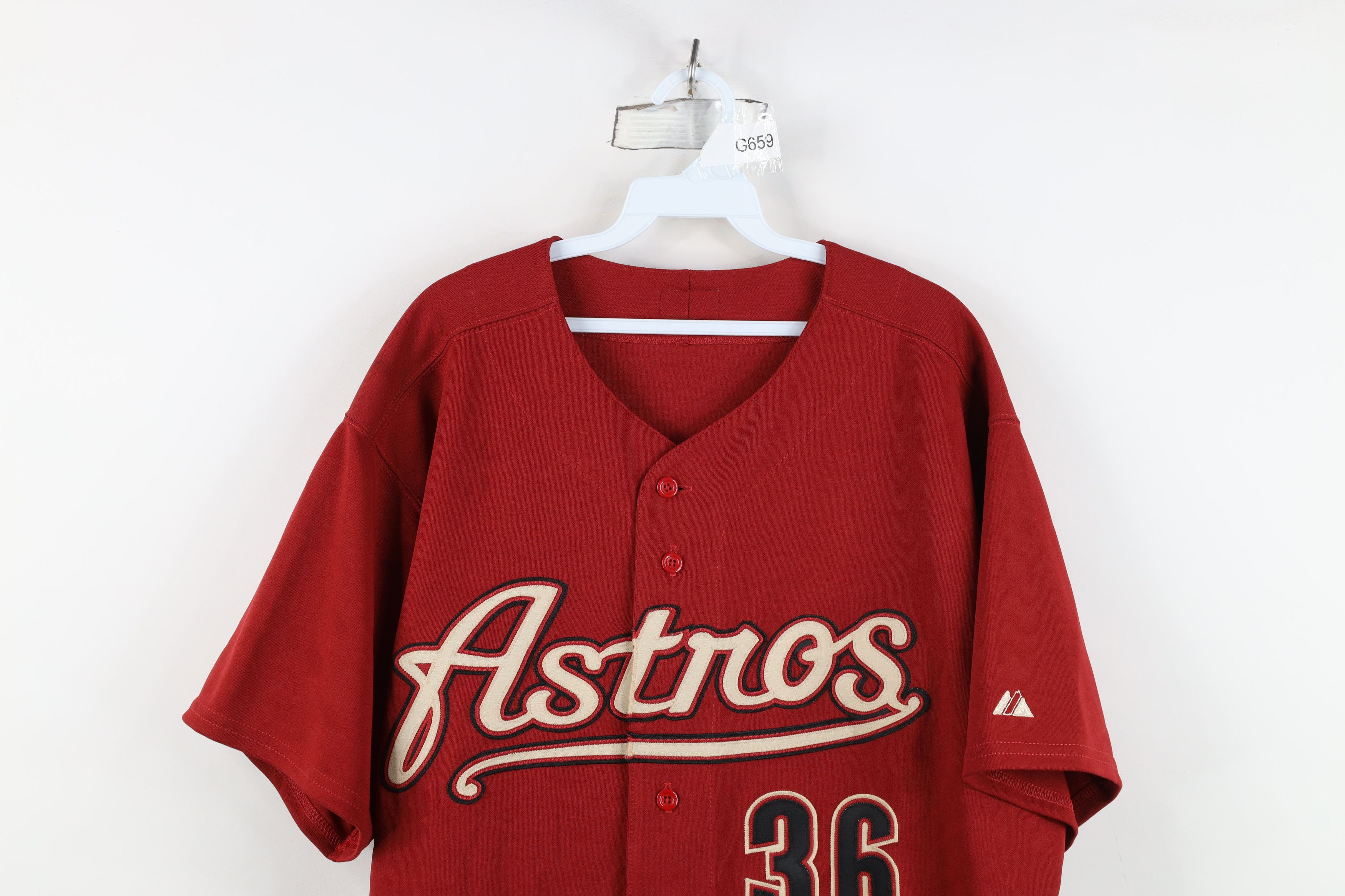 Majestic Vintage 90s Majestic Houston Astros Baseball Jersey #36 USA Size US XXL / EU 58 / 5 - 2 Thumbnail