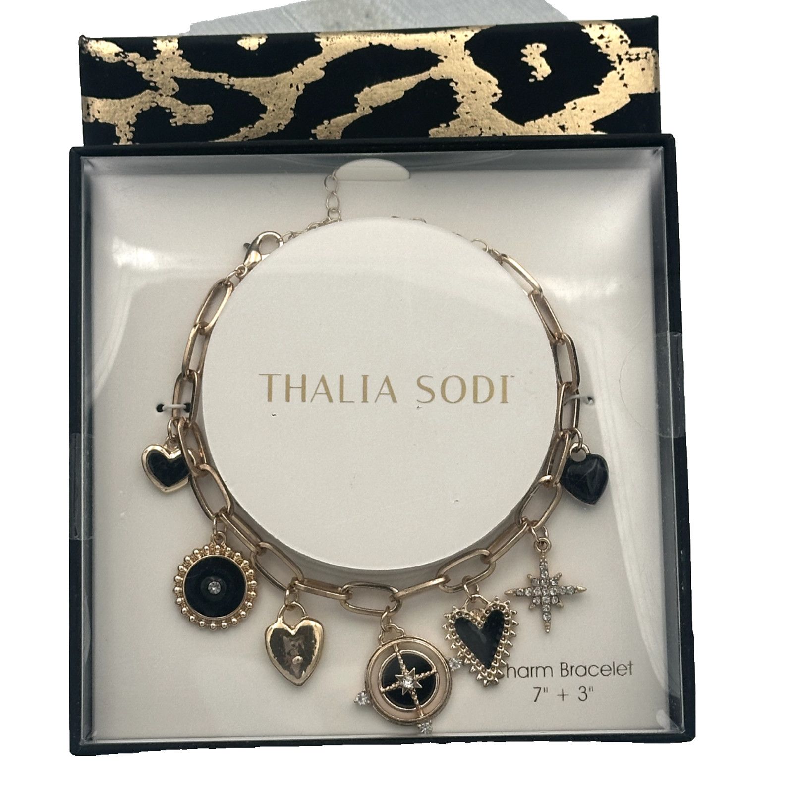 Other Thalia Sodi Silver-Tone Crystal Hearts & Lips Charm Bracelet Size ONE SIZE - 3 Thumbnail