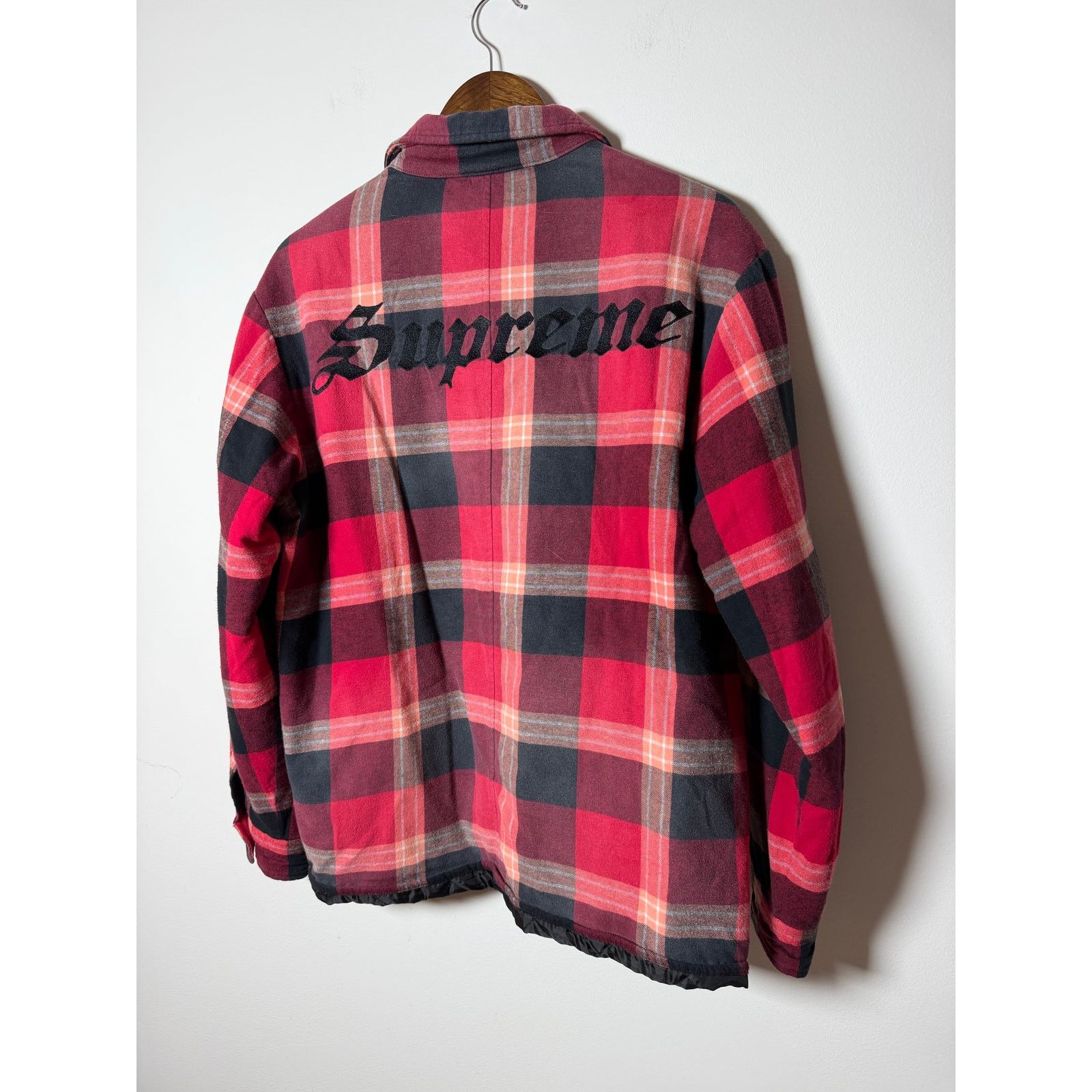 Supreme Supreme Arc Logo Quilted Flannel Shirt | Grailed