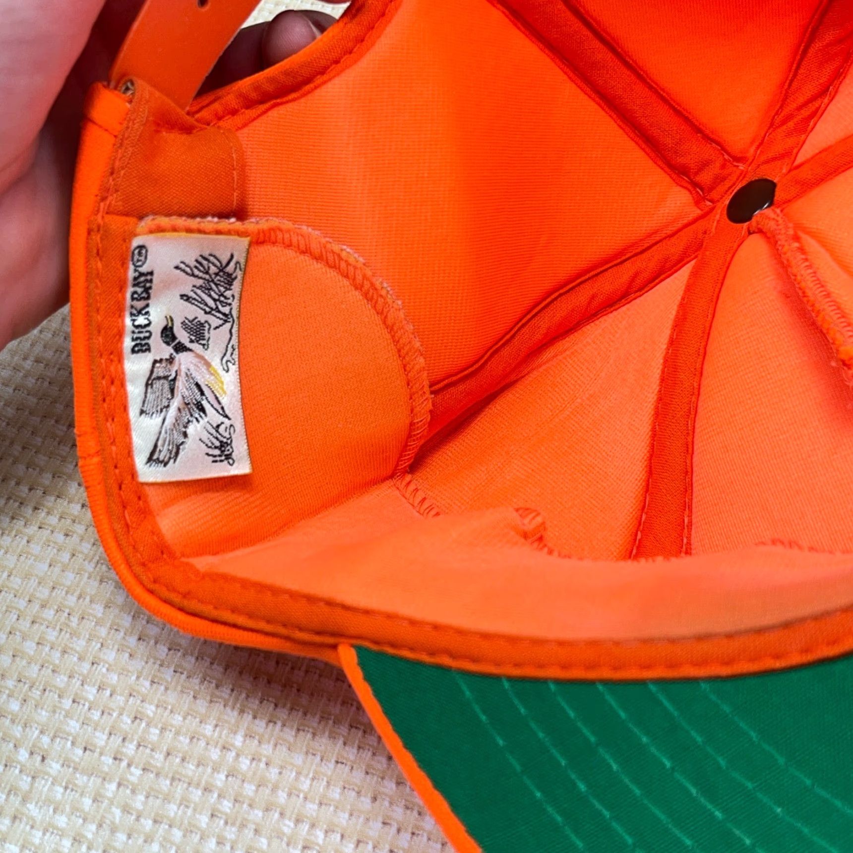 Vintage Vintage Duckbay Trucker Hat Cap Snapback Insulated 90s Deer Hunting Orange Camouflage Twill Cotton Adjustable Mens Casual Workwear Hat Size 44L - 7 Thumbnail