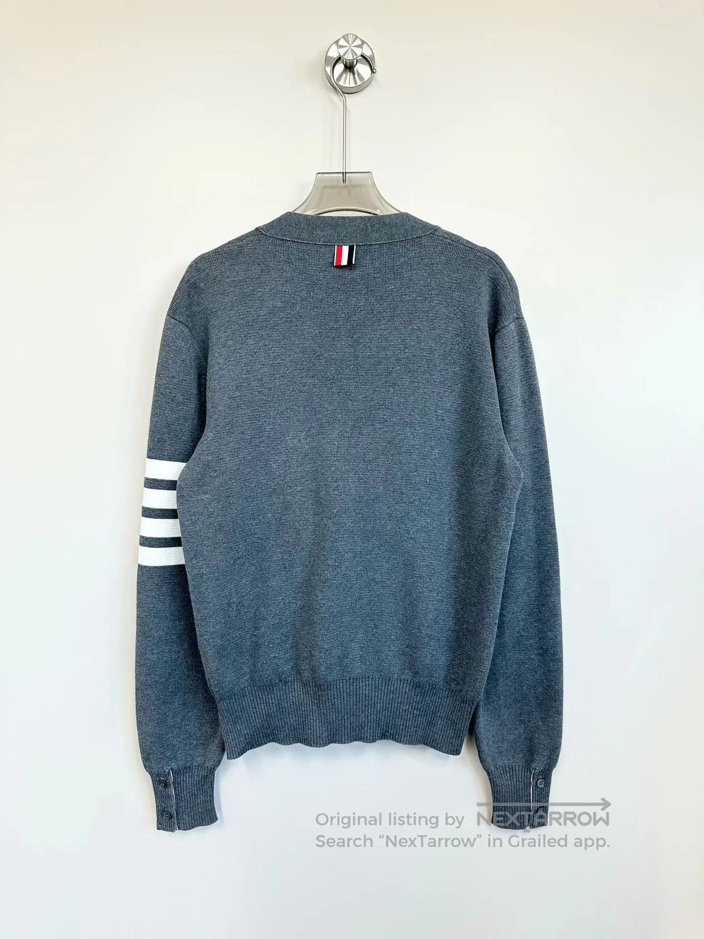 Thom Browne Thom Browne Off-white Classic Striped Knit Cardigan Jacket Size US XS / EU 42 / 0 - 2 Thumbnail