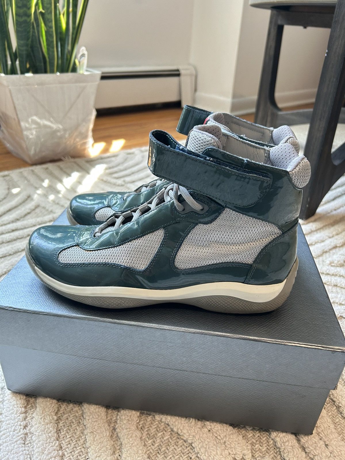 Prada Prada Americas Cup High Blue Lagoon/Silver Size US 7 / EU 40 - 1 Thumbnail