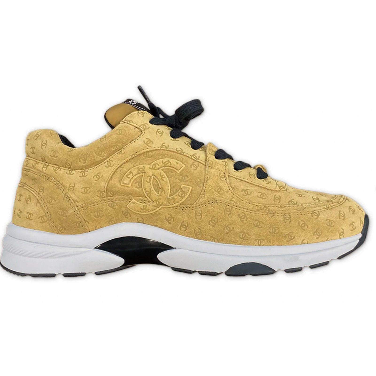 Chanel 22A Printed CC Logo White Flat Runner Trainer Sneaker 39 Size US 9 / IT 39 - 1 Thumbnail
