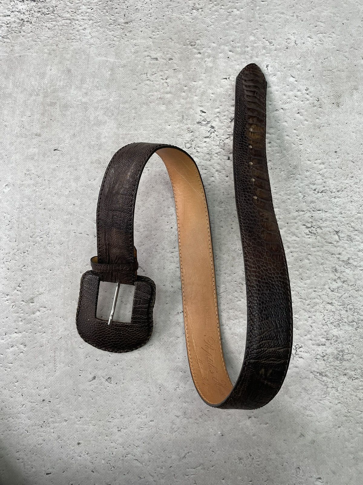 Hysteric Glamour Reptiles House kmrii style leather ostrich belt vintage Size ONE SIZE - 9 Thumbnail