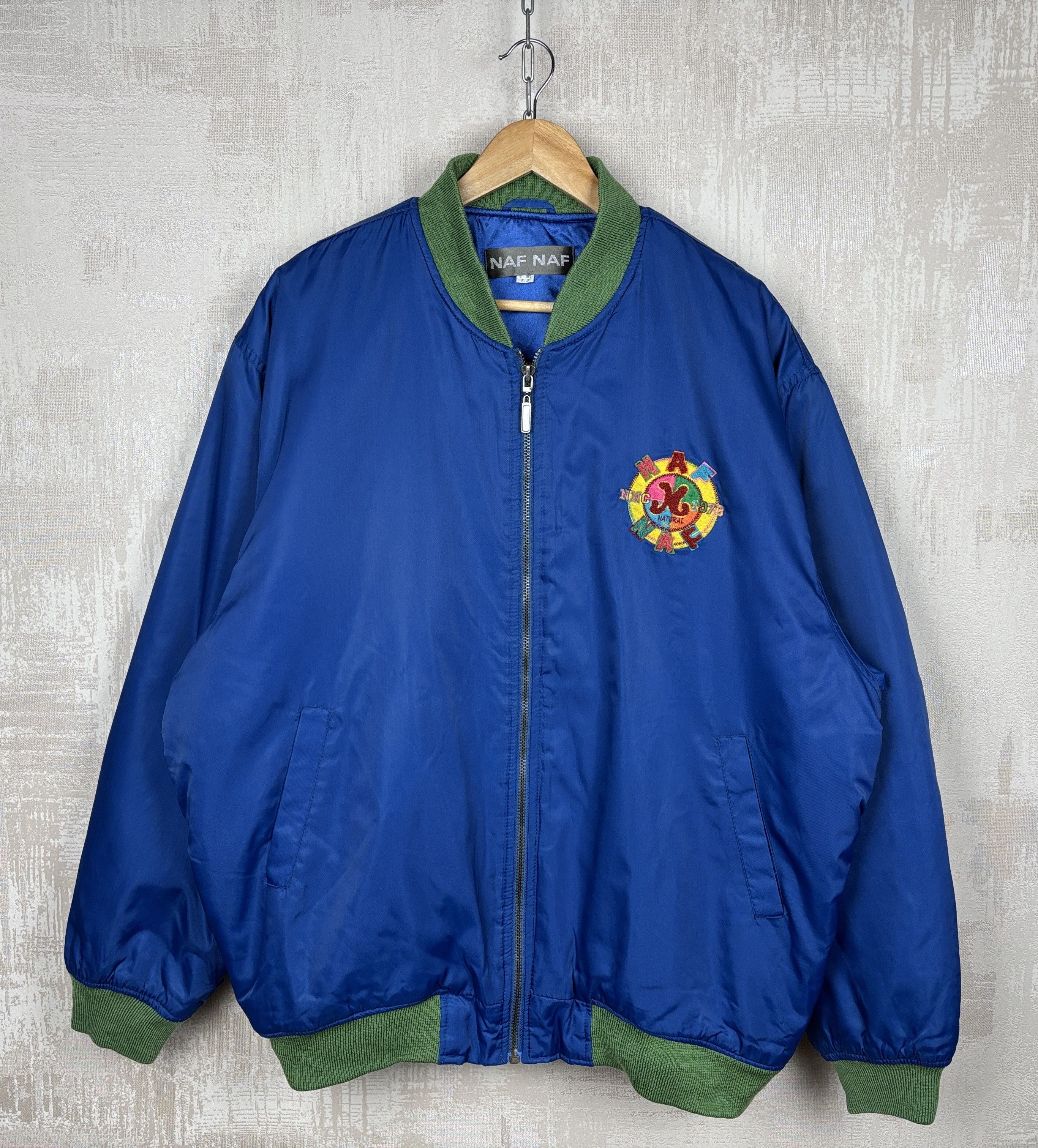 Vintage 90's NAF NAF Vintage Bomber Jacket Size fits to 2XL / 3XL Size US XXL / EU 58 / 5 - 3 Thumbnail