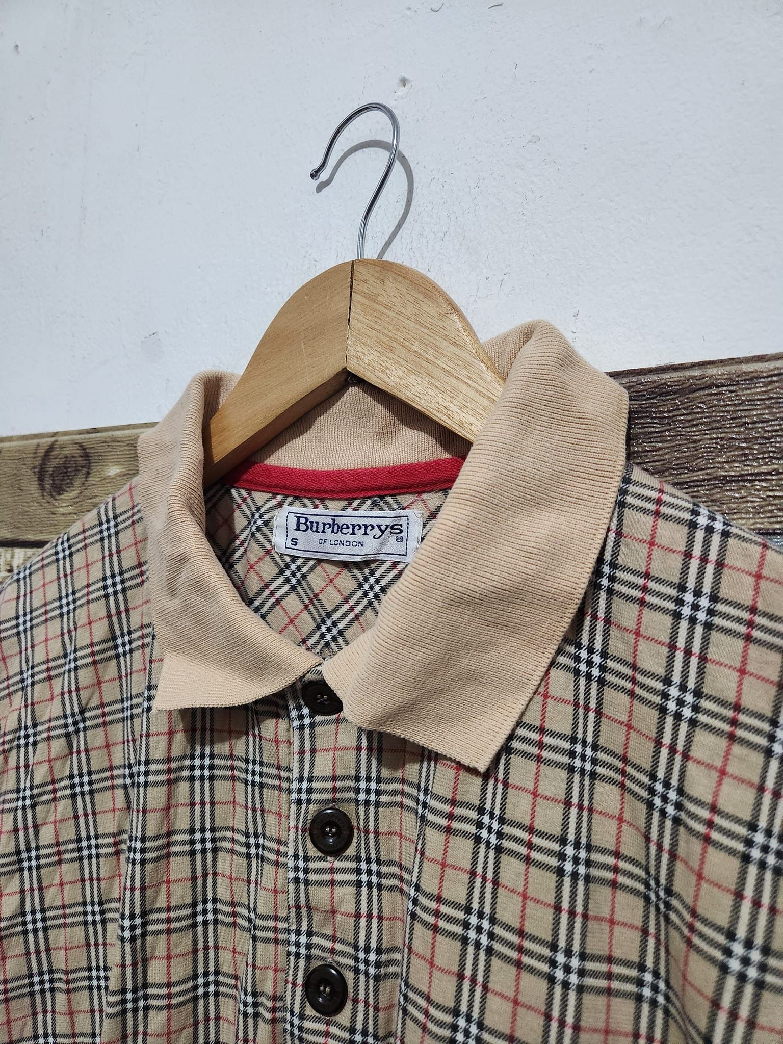 Burberry × Vintage Vintage Burberrys 90s Polo Shirt Nova Checkered Size US S / EU 44-46 / 1 - 5 Thumbnail