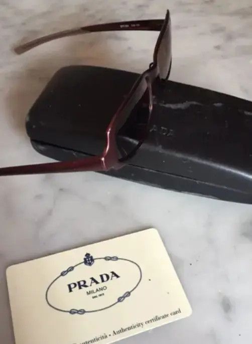 Prada × Vintage PRADA Sunglasses Rectangle Wrap Shield Symbole Star Flame Size ONE SIZE - 2 Thumbnail