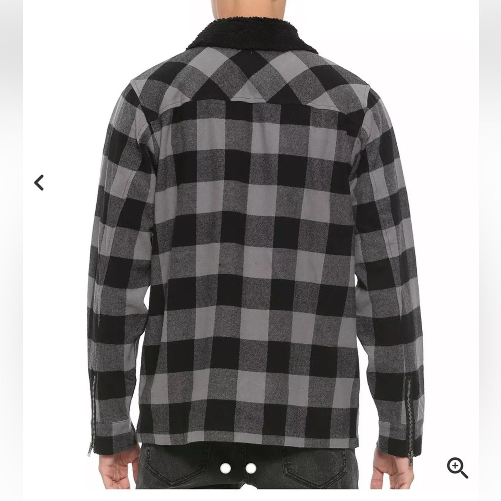 Hot Topic Hot Topic Plaid Zip-Up Jacket with Cozy Collar Size US L / EU 52-54 / 3 - 7 Thumbnail