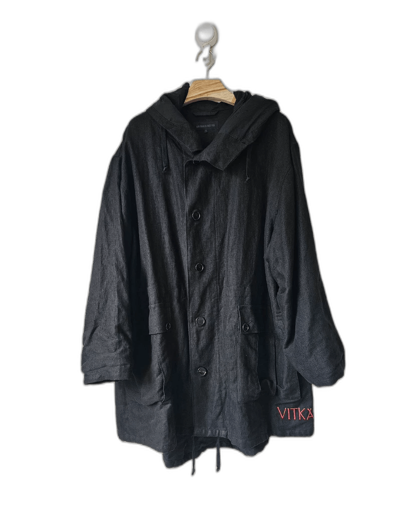 Ann Demeulemeester Oversized Black Parka Coat