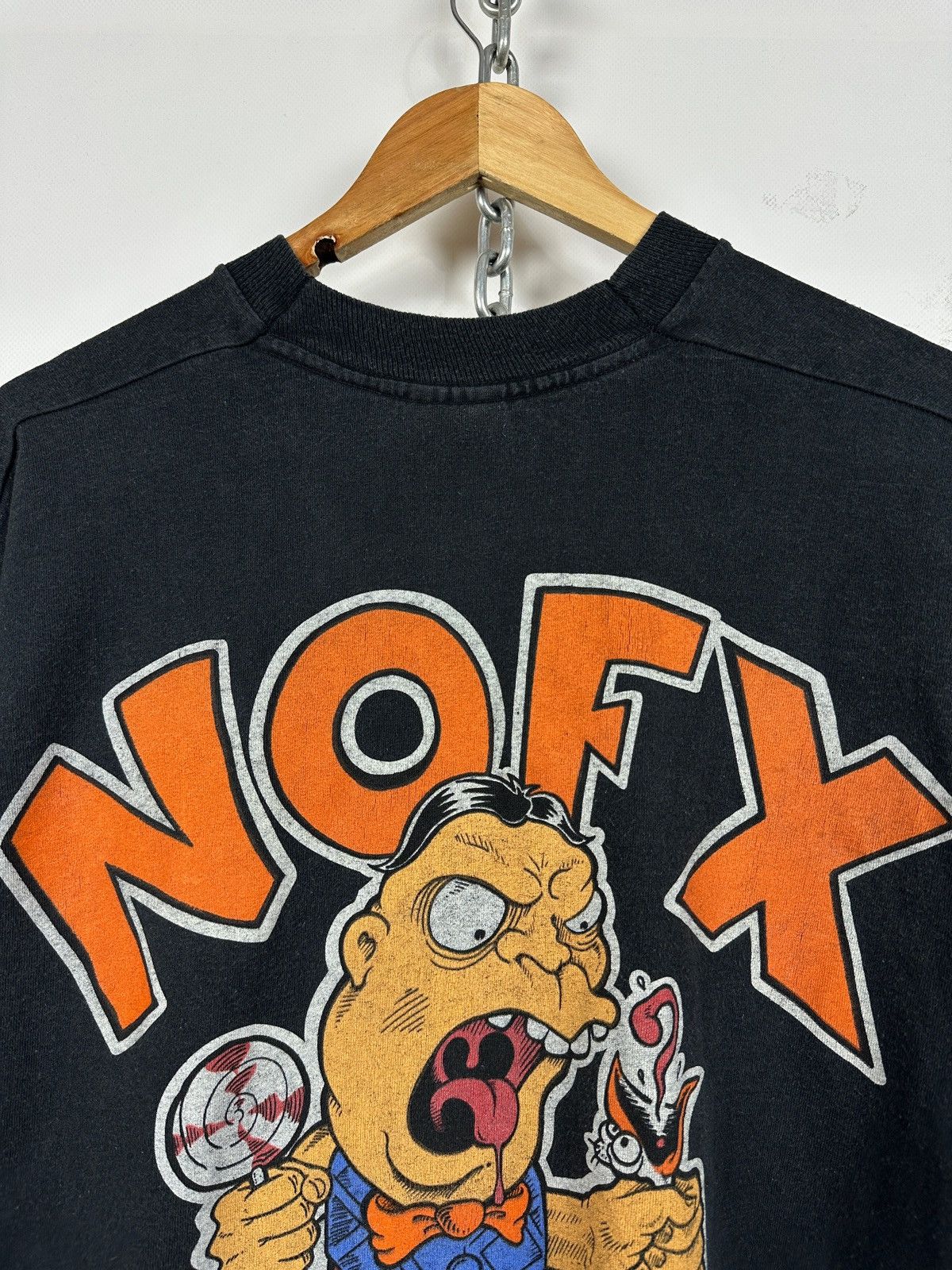 Band Tees 1995 Vintage NOFX Tour Punk Rock Long Sleeve T-Shirt Size US XL / EU 56 / 4 - 6 Thumbnail