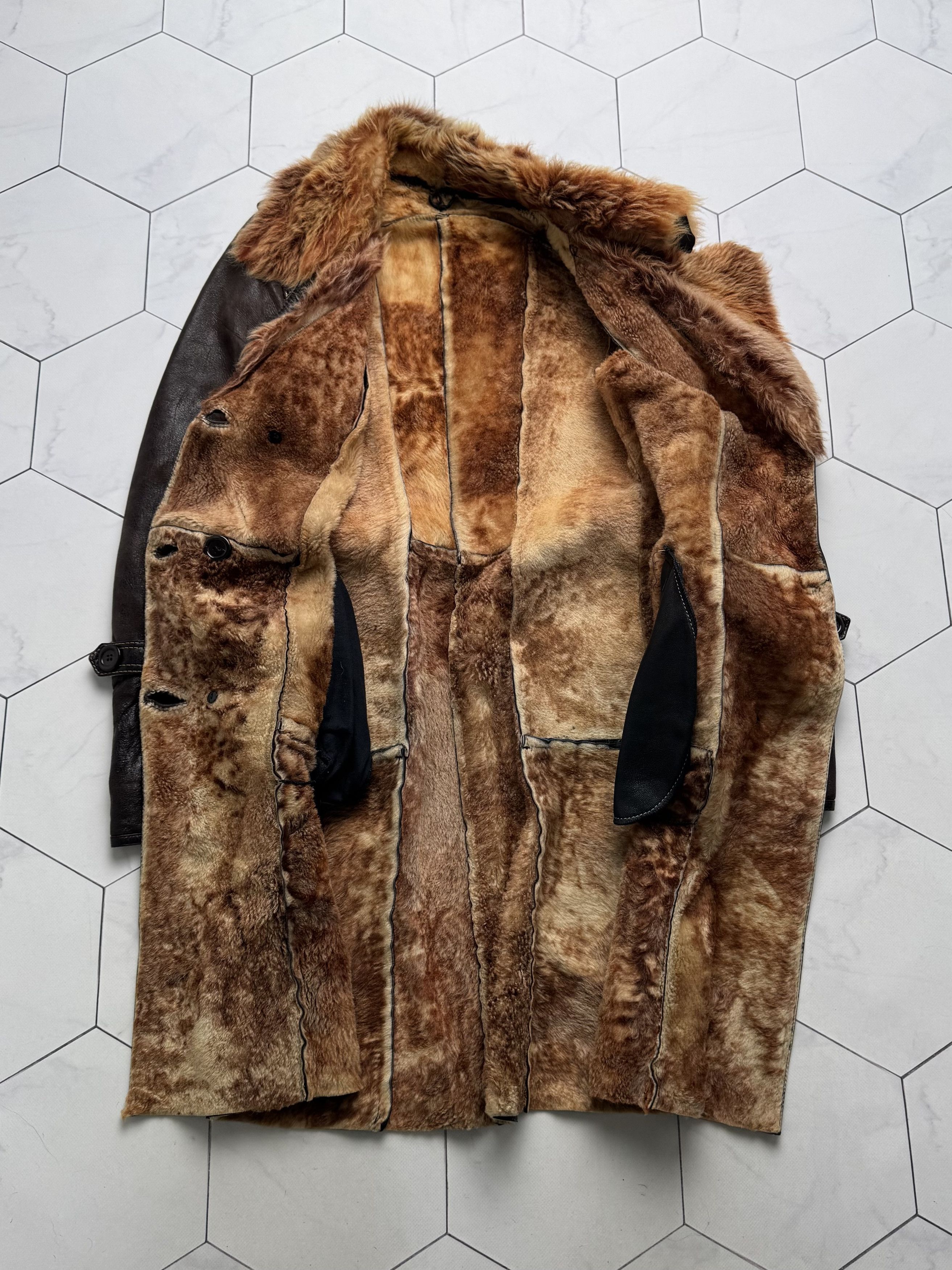 Vintage Vintage Real Sheepskin Coat With Belt (B250)D15E2 Size XS / US 0-2 / IT 36-38 - 11 Thumbnail