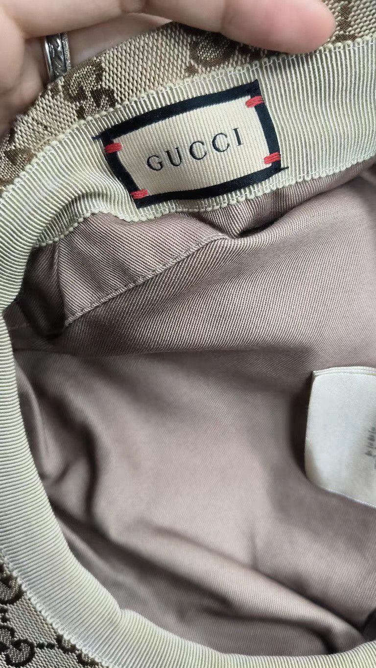 Gucci Gucci Brown All-Over Logo Canvas Twill Baseball Cap K2 Size ONE SIZE - 6 Thumbnail