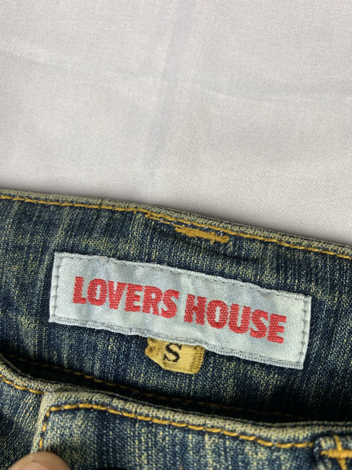 Angel Blue y2k Lovers House Japan Washed Flared Cute Icon Jeans Pants Size 24" / US 00 / IT 34 - 9 Thumbnail