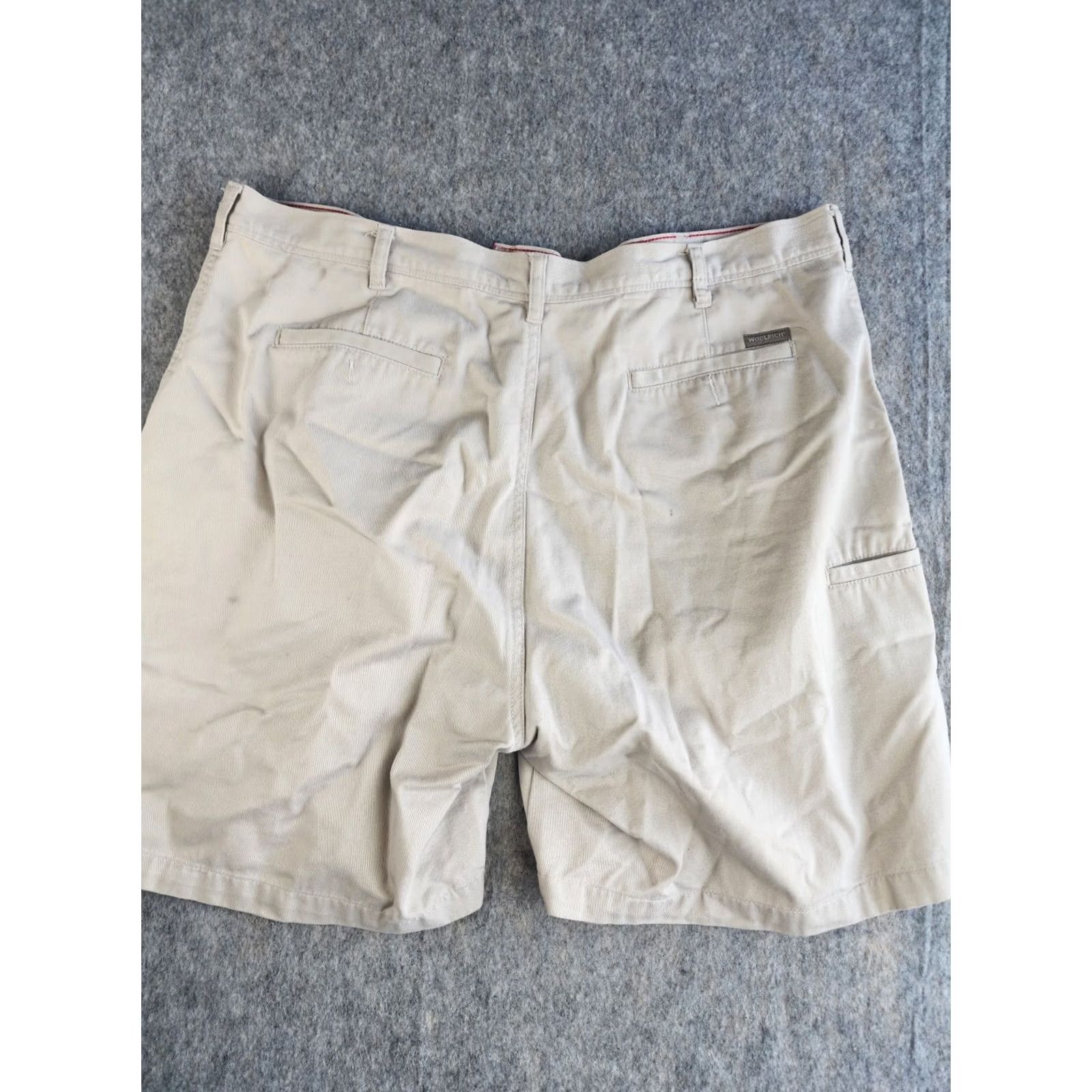 Vintage Woolrich Shorts Mens Flat Front Size 40 Beige Cotton Nylon Polyester Khaki Casual Regular Size US 40 / EU 56 - 2 Thumbnail