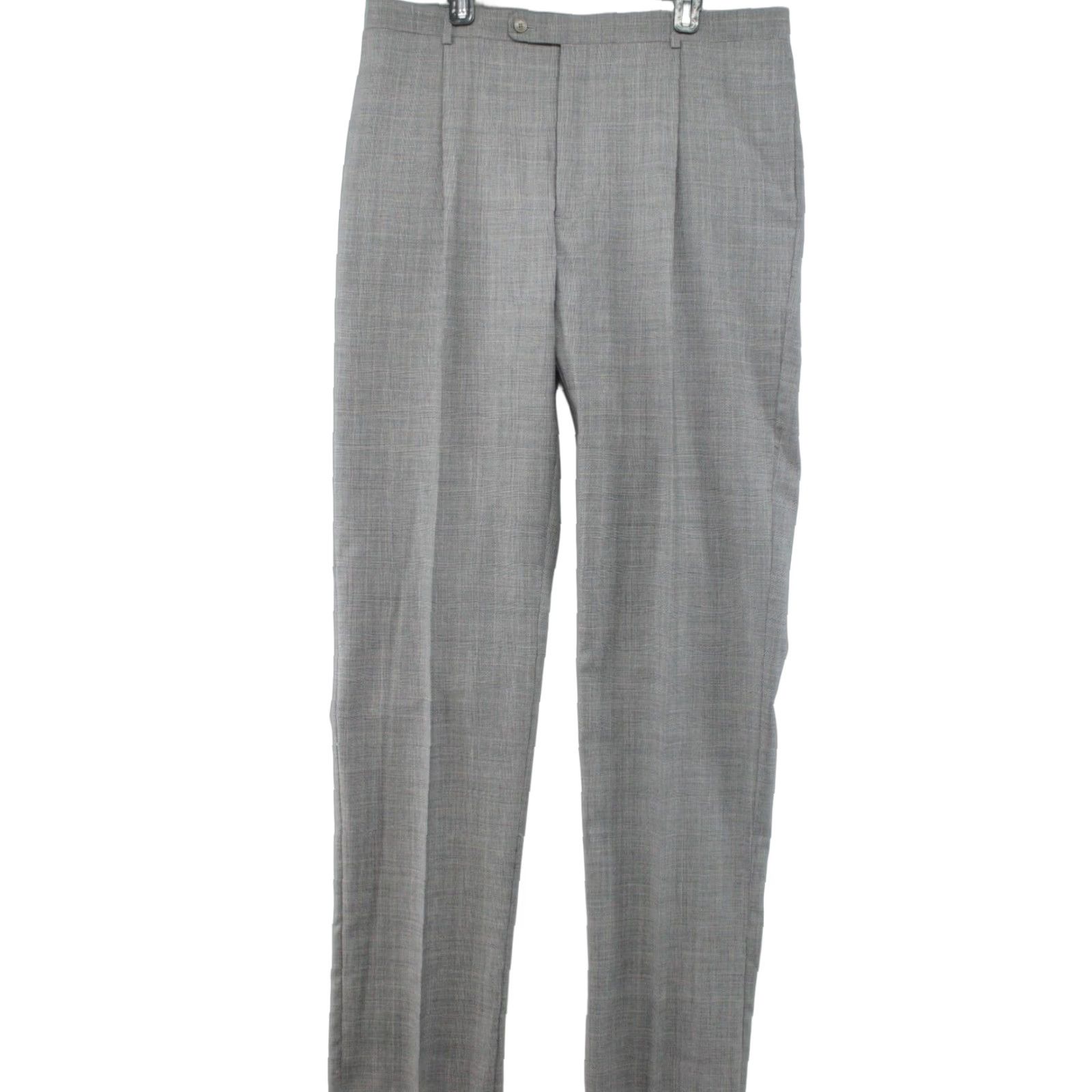 Liz Claiborne NWT Claiborne Pants 40 Long Gray Black Pleated Dress Unhemmed Partial Lined Mens Size US 40 / EU 56 - 1 Thumbnail