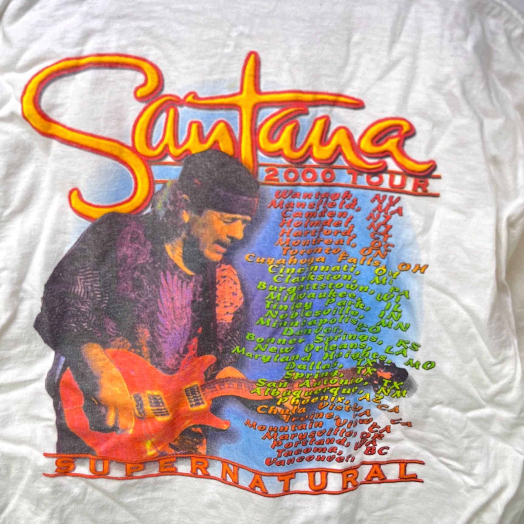 Vintage VINTAGE Santana Supernatural Tour T Shirt XL Size US XL / EU 56 / 4 - 2 Thumbnail
