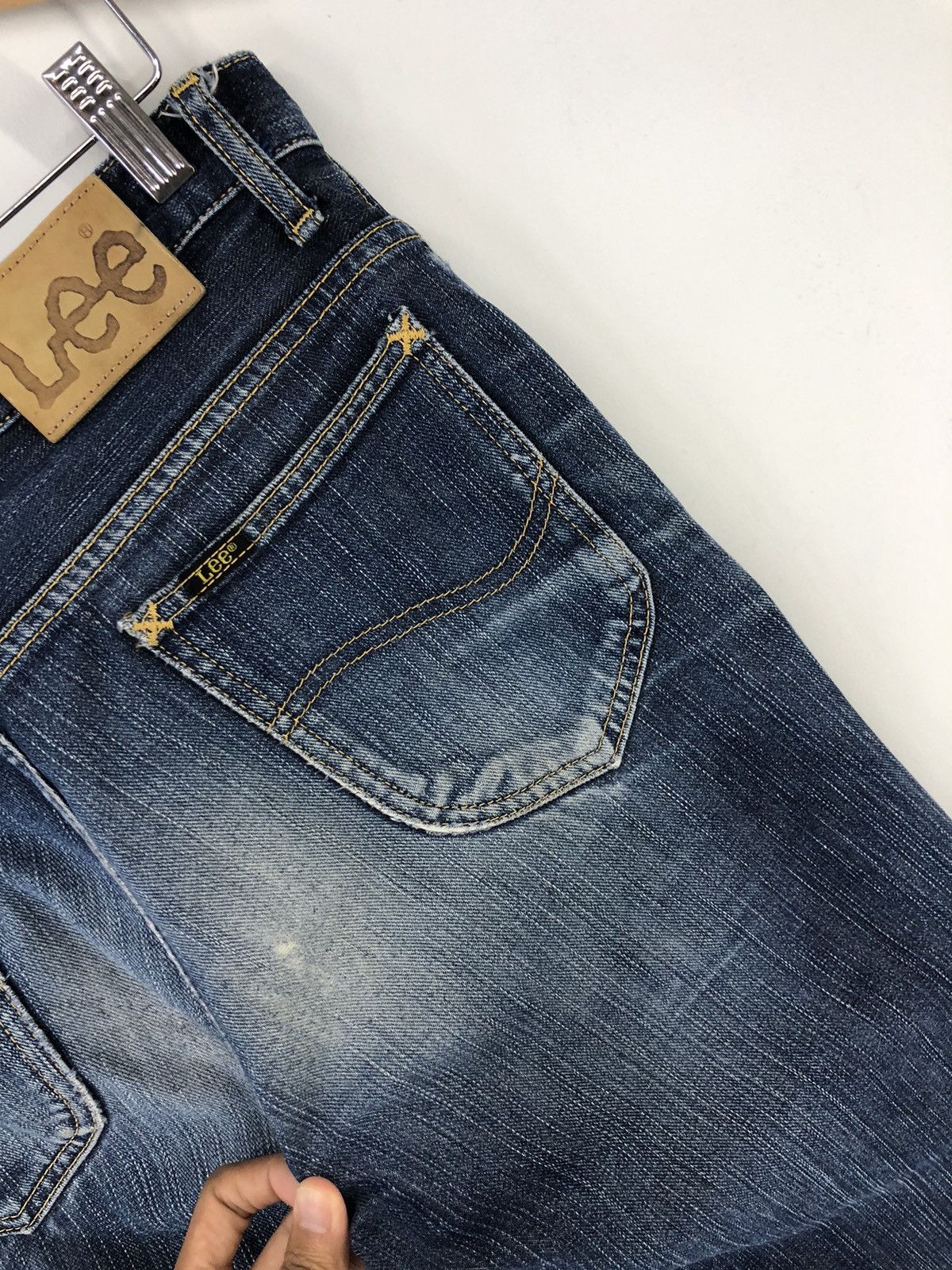 Lee Vintage Lee Rider Distressed Faded Blue Jeans Size US 31 - 13 Thumbnail