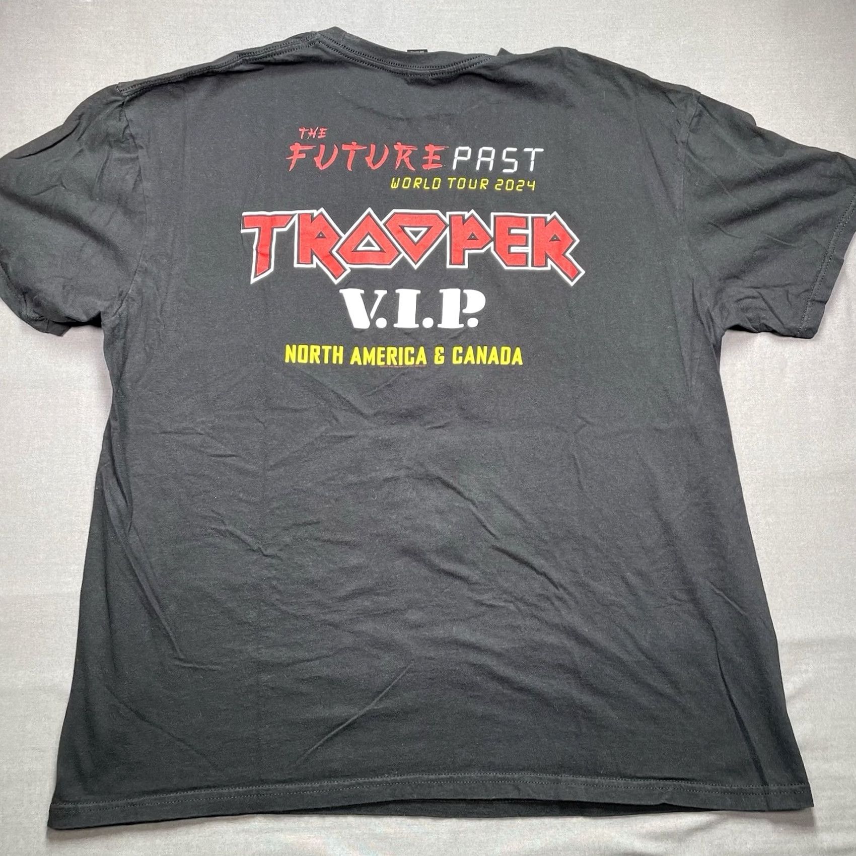Gildan Iron Maiden TROOPER VIP 2024 T-shirt North America Men XL Black Gildan Softstyle Short Sleeve Crew Neck Cotton Rock Music T-Shirt Size US XL / EU 56 / 4 - 5 Thumbnail