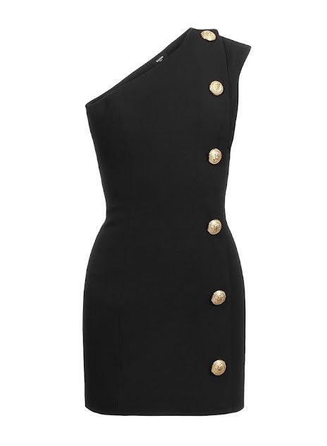 Balmain o1s1wg110825 Wool Knit Mini Dress in Black Size XL / US 12-14 / IT 48-50 - 1 Thumbnail