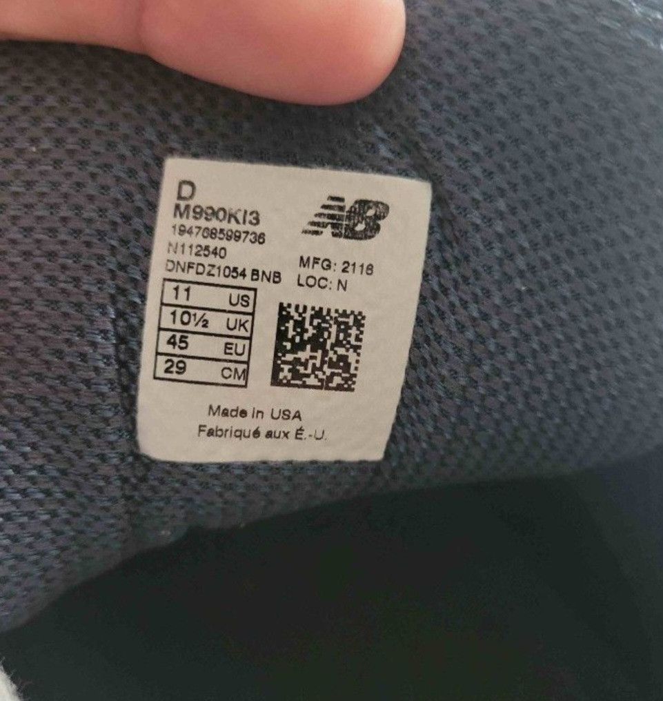 Kith × New Balance Kith x 990v3 Made In USA 'Genesis' Size US 11 / EU 44 - 3 Thumbnail
