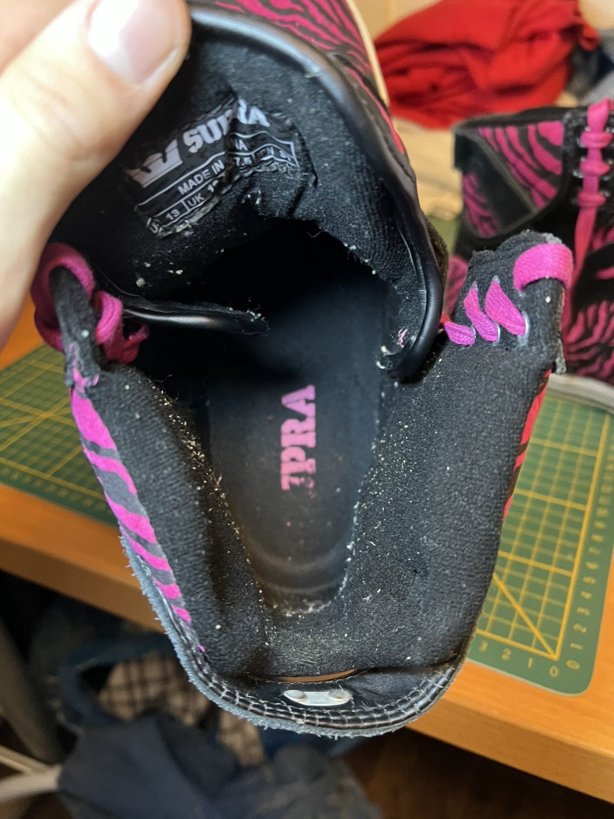 Supra Vintage Supra Muska Skytop Black Magenta Zebra Striped shoes Size US 13 / EU 46 - 18 Thumbnail