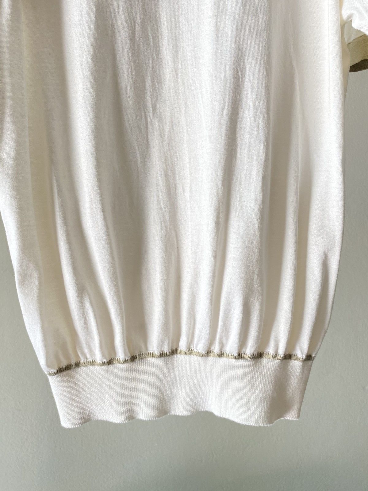 Nina Ricci NINA RICCI Sports PARIS Vintage White Knit Top Size L / US 10 / IT 46 - 4 Thumbnail