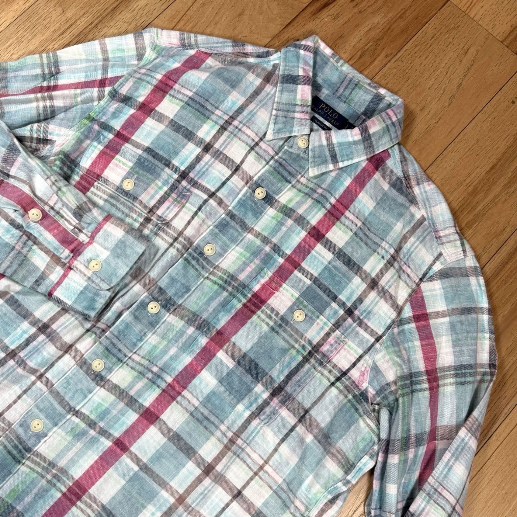 Polo Ralph Lauren Polo Ralph Lauren Shirt Mens Large L Button-Up Long Sleeve Flannel Gingham Plaid Multicolor Button-Down Collar Size US L / EU 52-54 / 3 - 2 Thumbnail