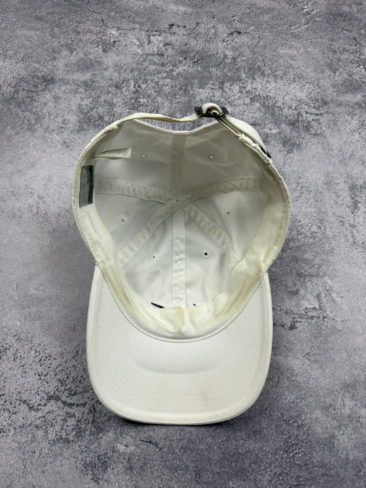 Nike Vintage 90s Nike Center Swoosh Logo White Cap Hat Y2K Drill Size ONE SIZE - 9 Thumbnail