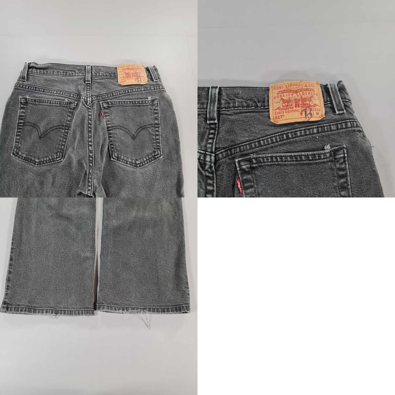 Levi's Levi's Jeans 517 Womens Grey W30 L31 Mid Rise Bootcut Stretch Denim 90s Vintage City Modern 5-Pocket Mens Womens Girls Size 30" / US 8 / IT 44 - 8 Thumbnail