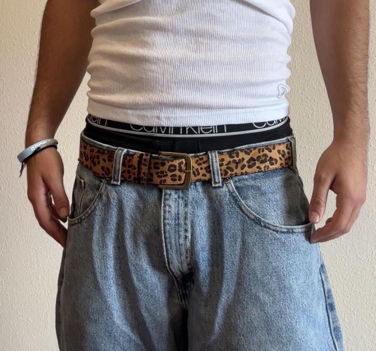 Japanese Brand 2000s leopard cheetah print belt Size 32 - 3 Thumbnail