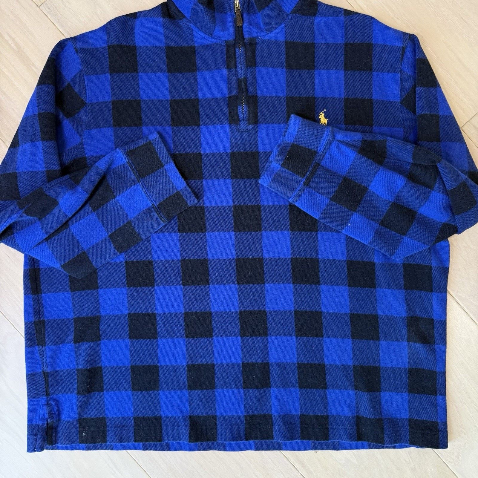 Polo Ralph Lauren Polo Ralph Lauren Estate Rib Pullover XL Buffalo Plaid 1/4 Size US XL / EU 56 / 4 - 6 Thumbnail