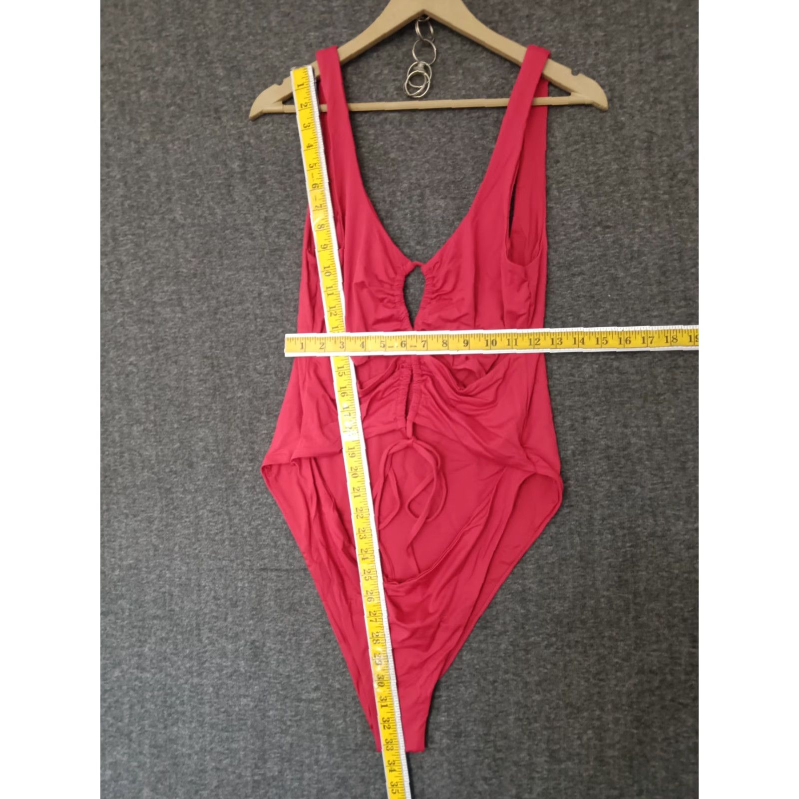 Triangl Toluca Berry One Piece Swimsuit 4XL Triangle Waist Wrap Open Tummy Nylon Spandex Solid Women Beach Swimwear Size ONE SIZE - 2 Thumbnail