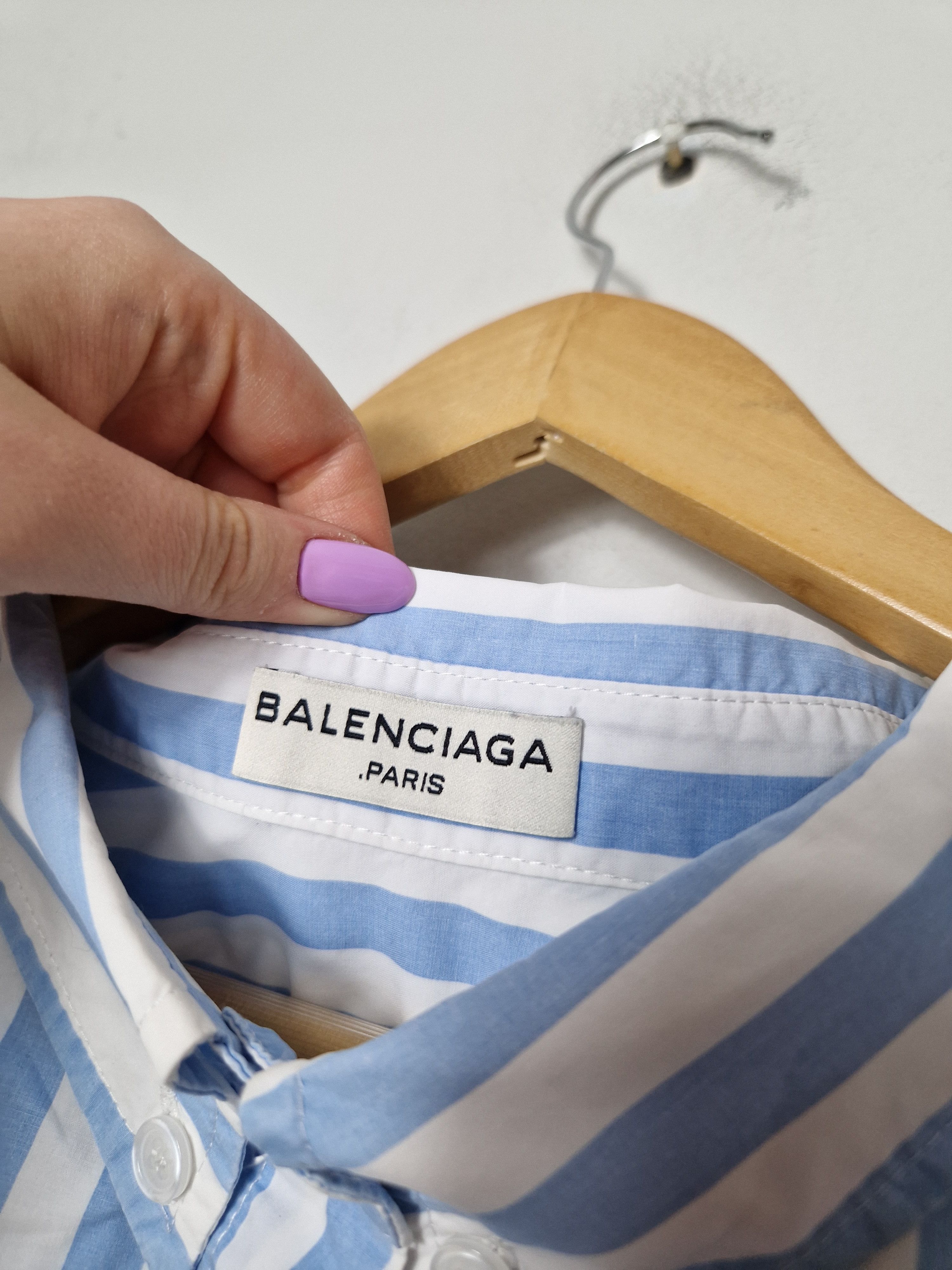 Balenciaga Balenciaga stripped shirt Size M / US 6-8 / IT 42-44 - 5 Thumbnail