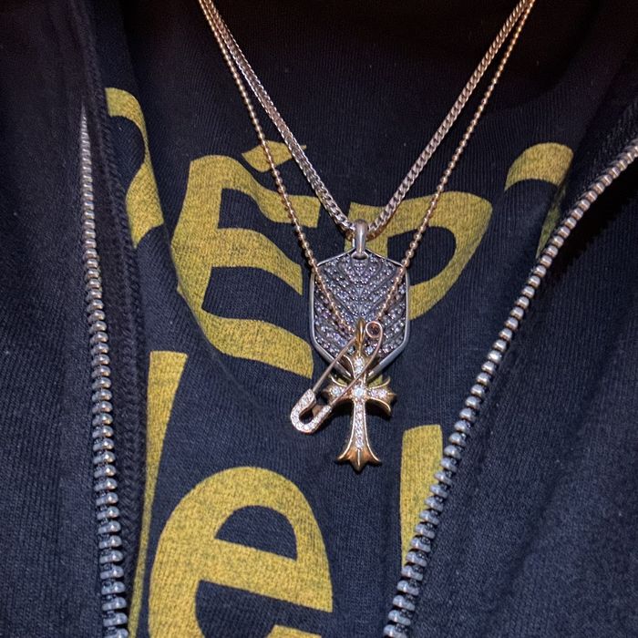 Chrome Hearts Chrome Hearts 22K Pave Tiny Cross CROSS ONLY | Grailed